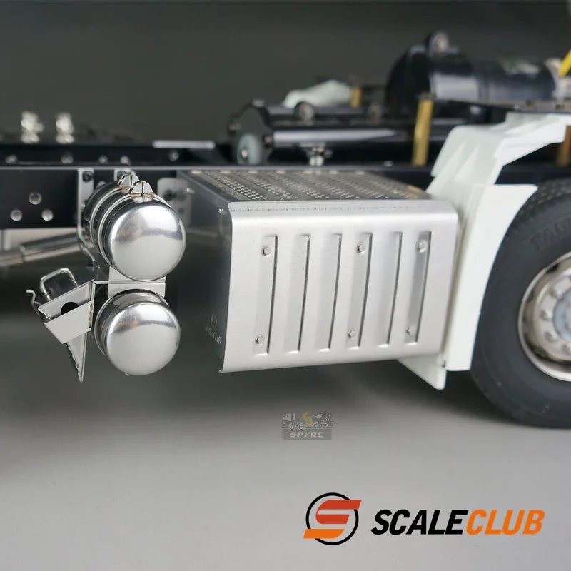 Scaleclub-Tête de boue de tracteur en métal à double air, pièce précieuse coordonnante pour Tamiya Scania 3348 S MAN, Mercedes Benz 770, mise à niveau