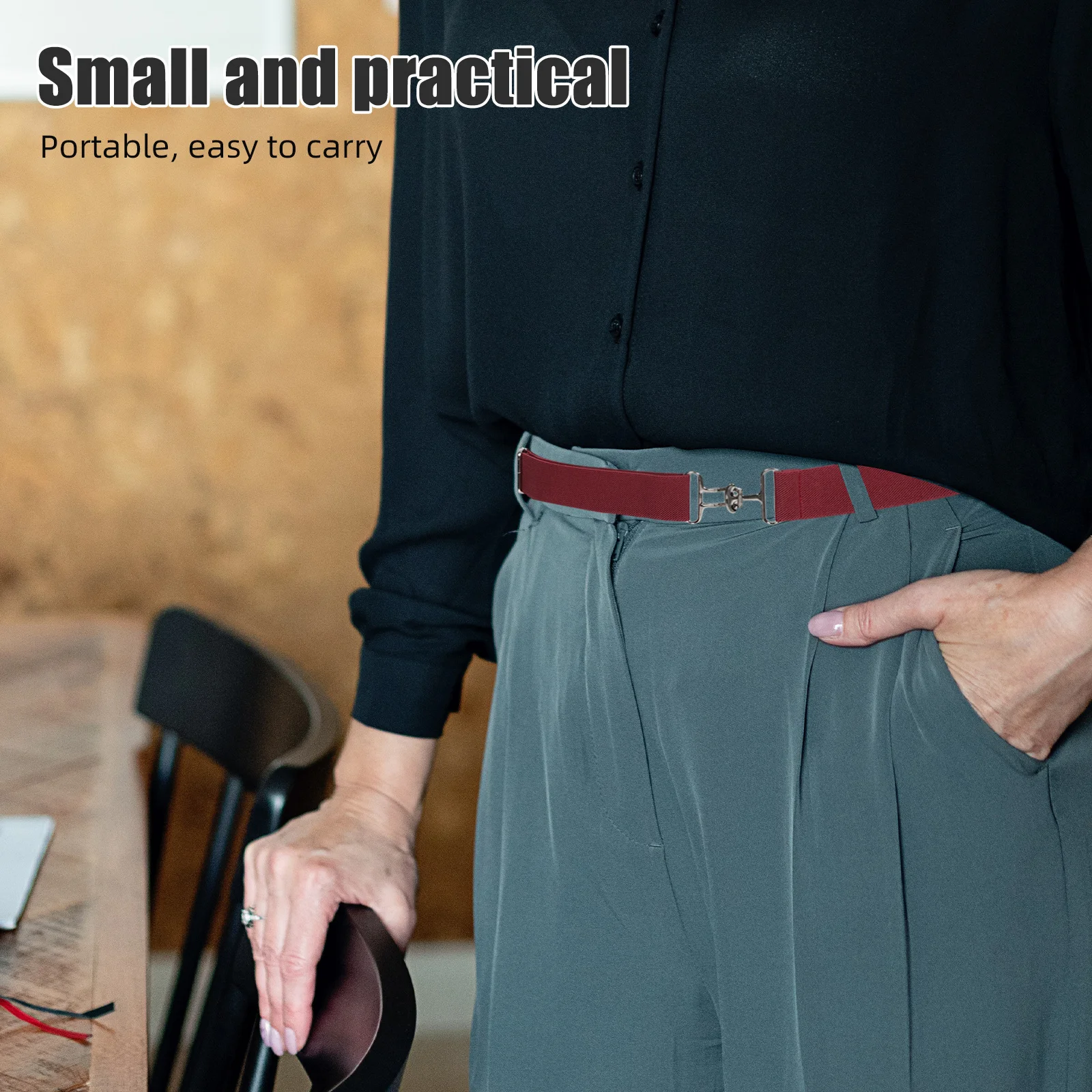 

2Pcs Adjustable Elastic Equestrian Waist Belt Shark Buckle Stable Support Horse Riding Accessories for Women Men