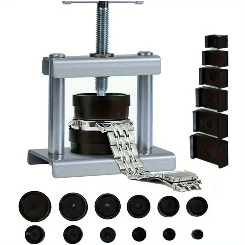Professional Metal Capping Machine Watch Press Set Watch Back Case Presser Closing for Change Battery Watchmaker Maintenance Kit