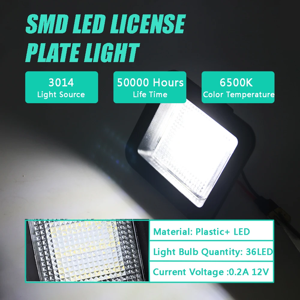 لفورد F150 رابتور F150 2015-2022 2 قطعة أضواء لوحة ترخيص LED فائقة السطوع