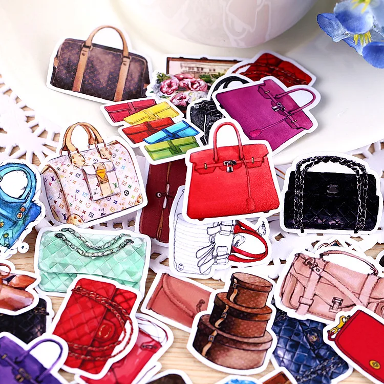 Girls fashion bag perfume shoes Stickers for waterproof Bike Motorcycle Phone book Travel Luggage toy Funny Sticker