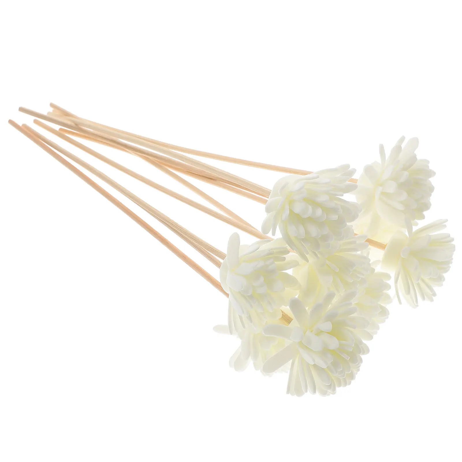 Chrysanthemum Aroma Diffuser with Rattan Reed Sticks Natural Essential Oil Diffuser for Home Office Bathroom