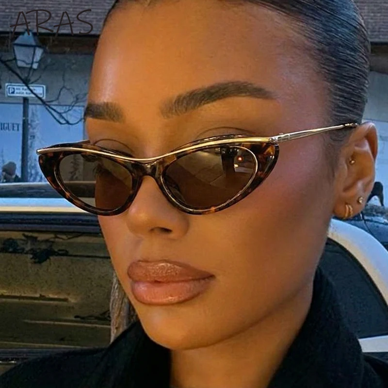 

2026 Luxury Designer Oval Pilot Sunglasses Women Unique Teardrop Vintage Cat Eye Sun Glasses Steampunk Fashion Eyewear Shades