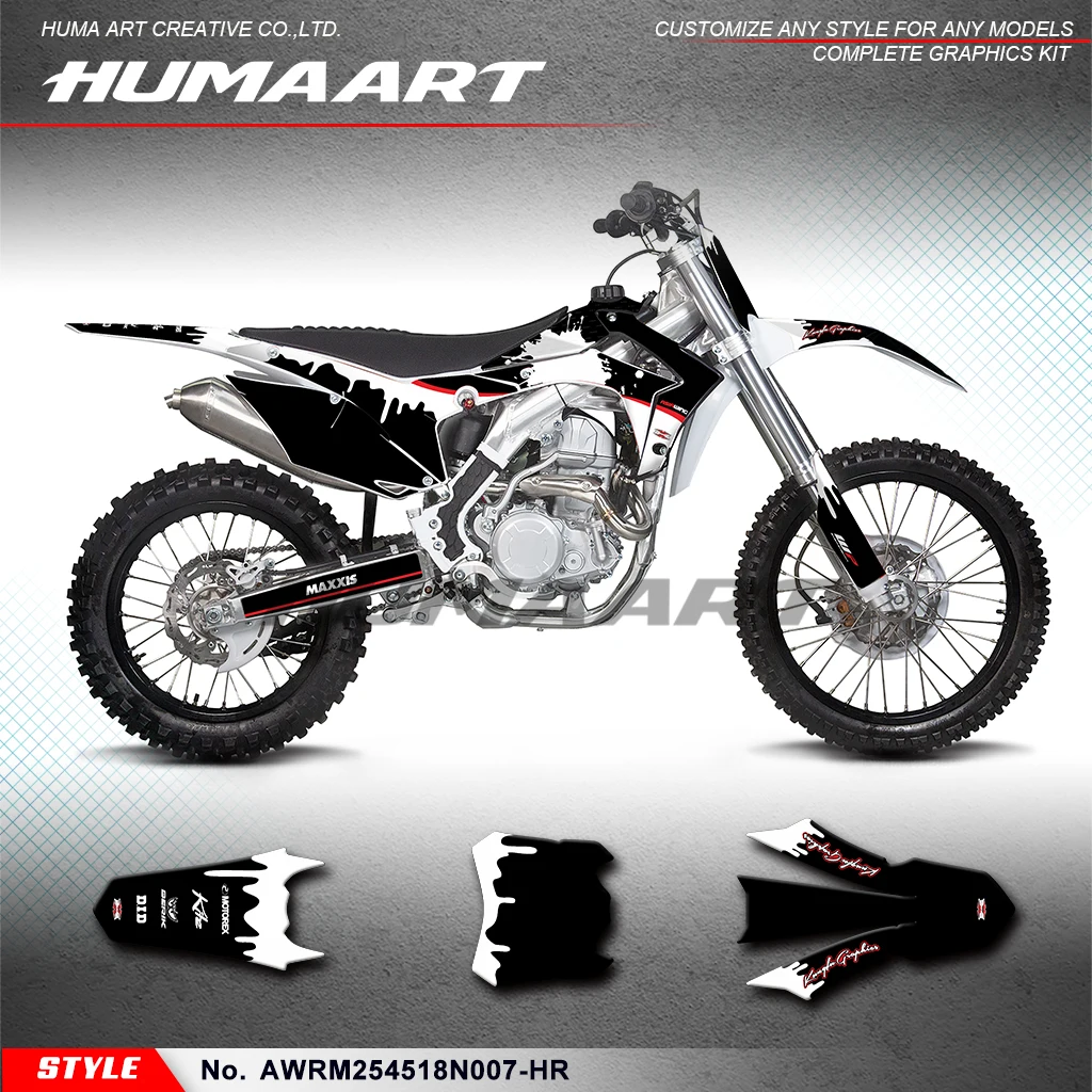 

Наклейки на велосипед HUMAART, клейкие наклейки для Asiawing RM250 RM450 2018 2019 2020 2021 2022 2023 2024, детали, AWRM254518N007-HR