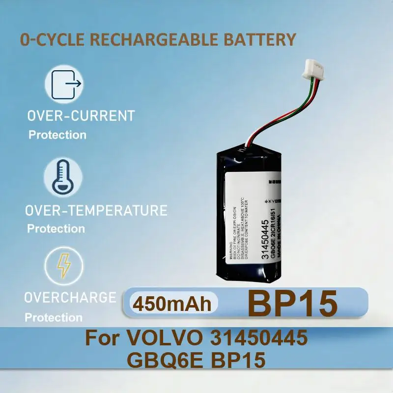 BP15 Battery For VOLVO 31450445 GBQ6E BP15 450mAh Real Capacity