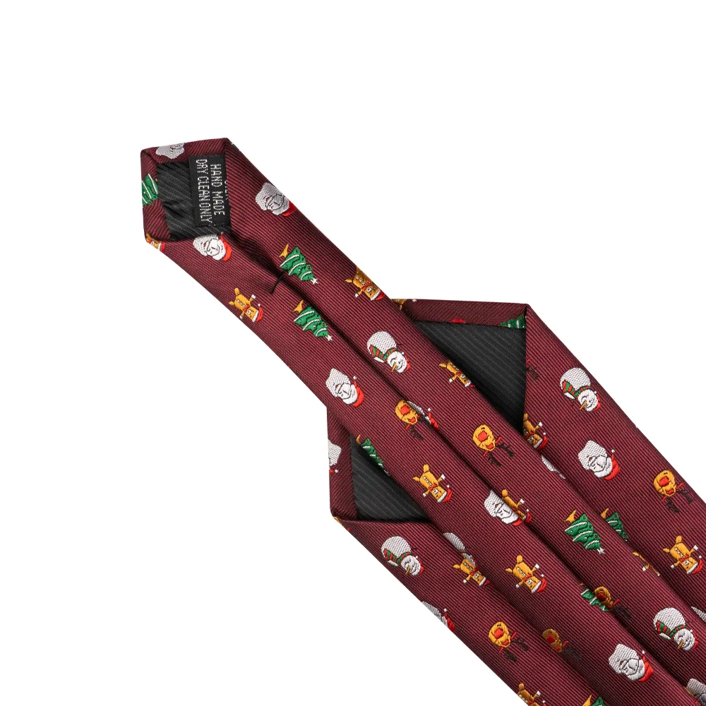 EASTEPIC 8 cm Merry Christmas Green Red Blue Black Neckties for Men Festive Season Xmas Gift Snowman Reindeer Kriss Kringle