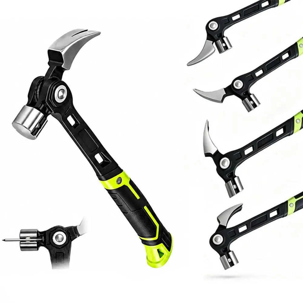 Magnetic Nail Grip Adjustable Claw Hammer Magnetic Starter 4-Position Nail Puller Nail Puller Hammer Stand Included