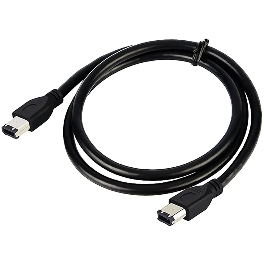 6FT 6 Pin to 6 Pin Firewire DV iLink Male to Male IEEE 1394 Cable(Black)