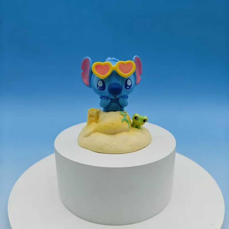 อะนิเมะ Stitch ตัวเลข Island Holiday Series 6 ชิ้น Surf Beach Mermaid ตกแต่งบ้านฮาวายตุ๊กตาของเล่นเครื่องประดับน่ารักของขวัญเด็ก
