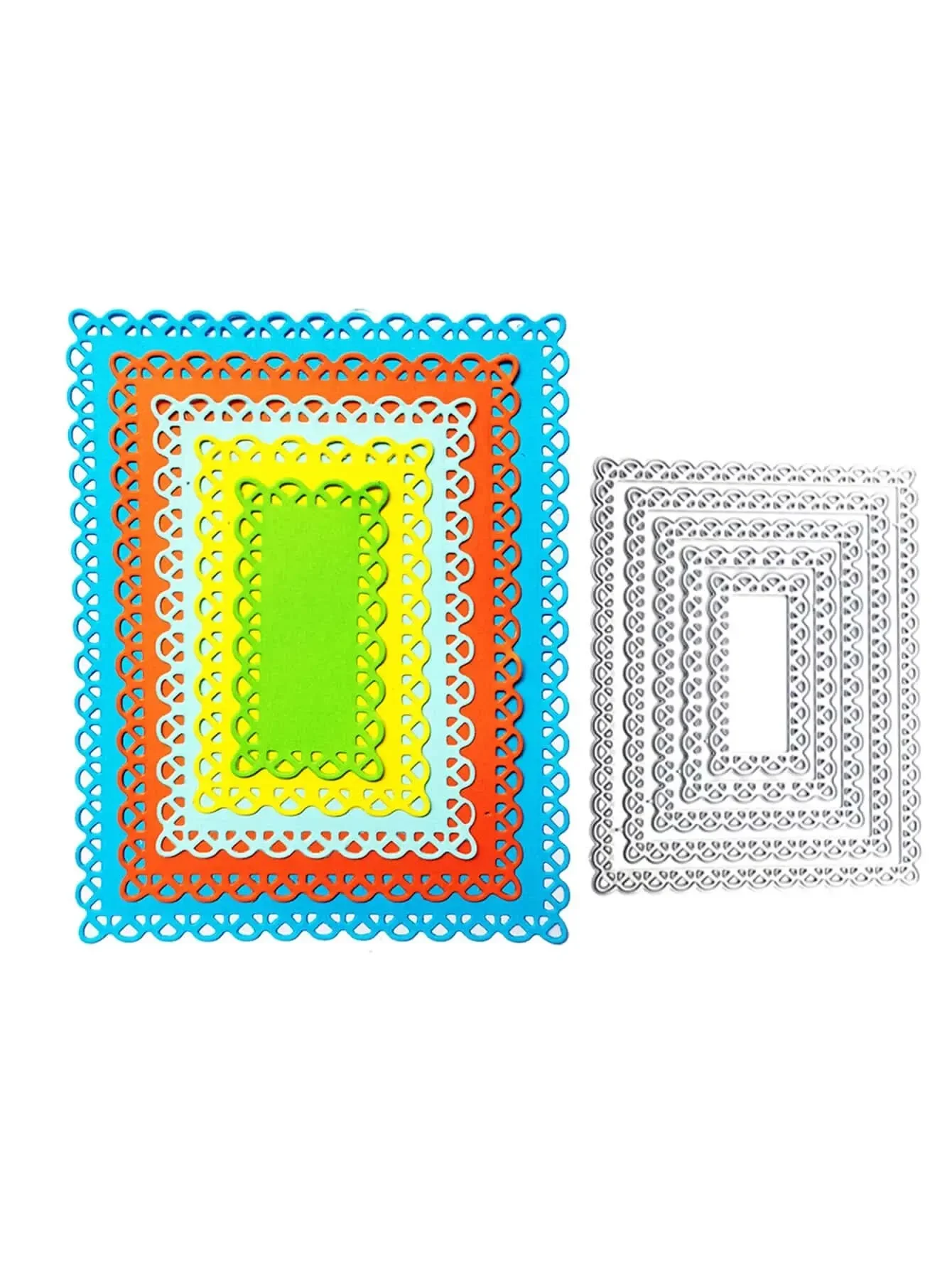 Neue Schichtrahmen, Metall-Stanzformen für 2024, Sammelalbum, rechteckig, quadratisch, Kreis, oval, Herz, Stern, Hintergrund, Schablonen, Kartenherstellung