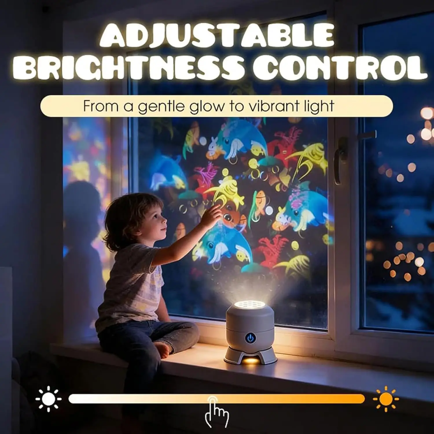 Led Ocean Projector Night Light Dynamic 360 ° Rotating Projector USB Rechargeable Light Touch Control kids Night Lamp Gifts