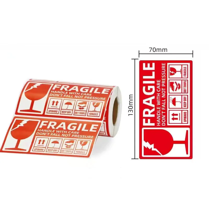 300 Pcs 13x7cm Fragile Stickers The Goods Please Handle With Care Warning Labels Diy Supplies 130x70mm English Fragile Sticker