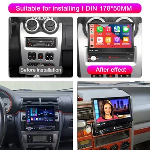 1din car Rádio do carro CarPlay Multimedia Player,android Auto Navegação GPS, Tela Retrátil IPS, 1 Din Android, Áudio Universal, Vídeo, Sem DVD for vw toyota kia jeep gplf for tesla 8 core 4 core 10 principais vendas multimidia retratil - №9