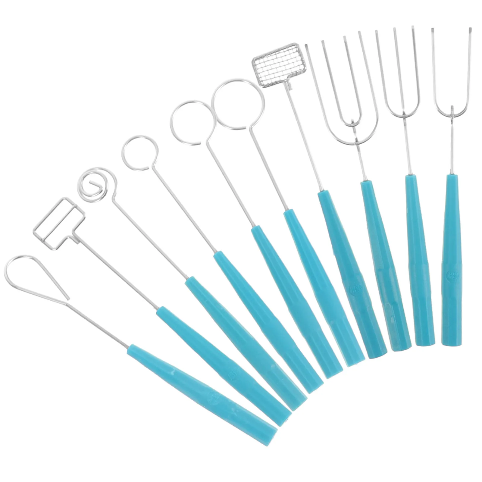 

10pcs Chocolate Fork Set Stainless Steel Dipping Forks for Cake Baking Supplies Gadget Making Longevity Utility Gift