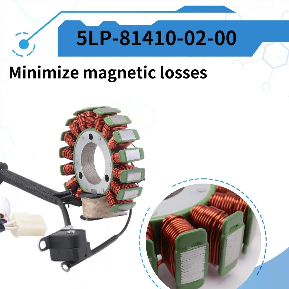 Super Sale 5LP-81410-01-00 5LP-81410-02-00 Motorcycle Magneto Stator Coil for Yamaha Big Bear Bruin Tracker 250 YFM250