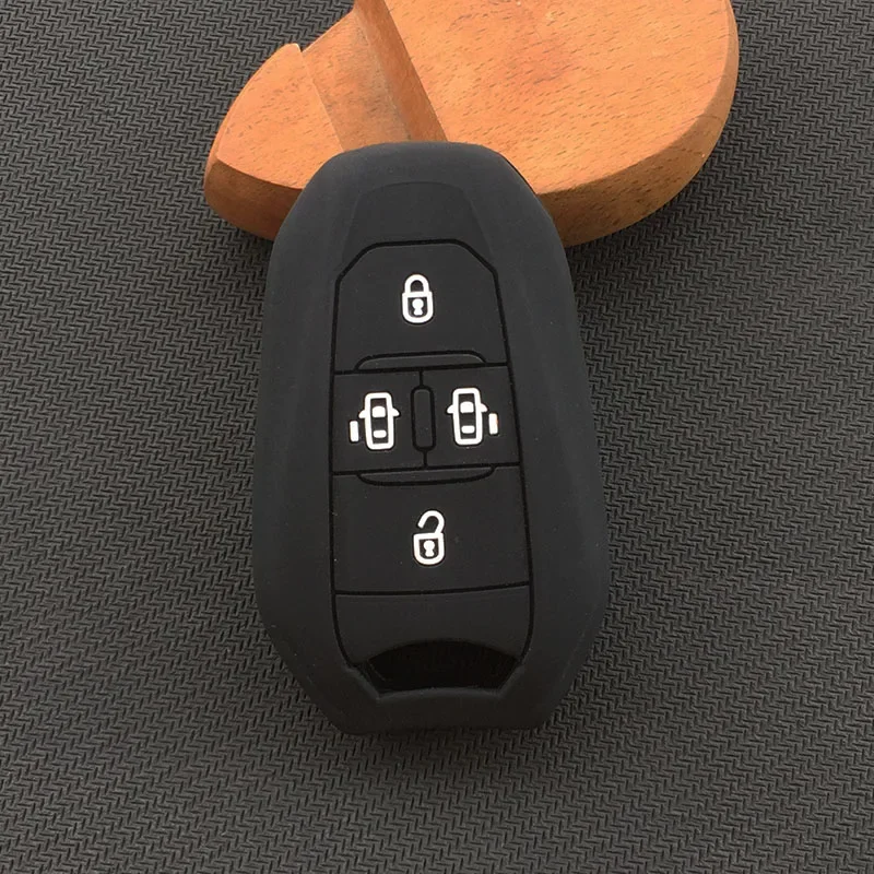 XUKEY Custodia In Silicone Per Chiave Auto 4 Pulsanti – Compatibile Con Peugeot Traveller/Expert, Citroën Jumpy/Dispatch/SpaceTourer 2016-2019, Protezione Antigraffio - 4