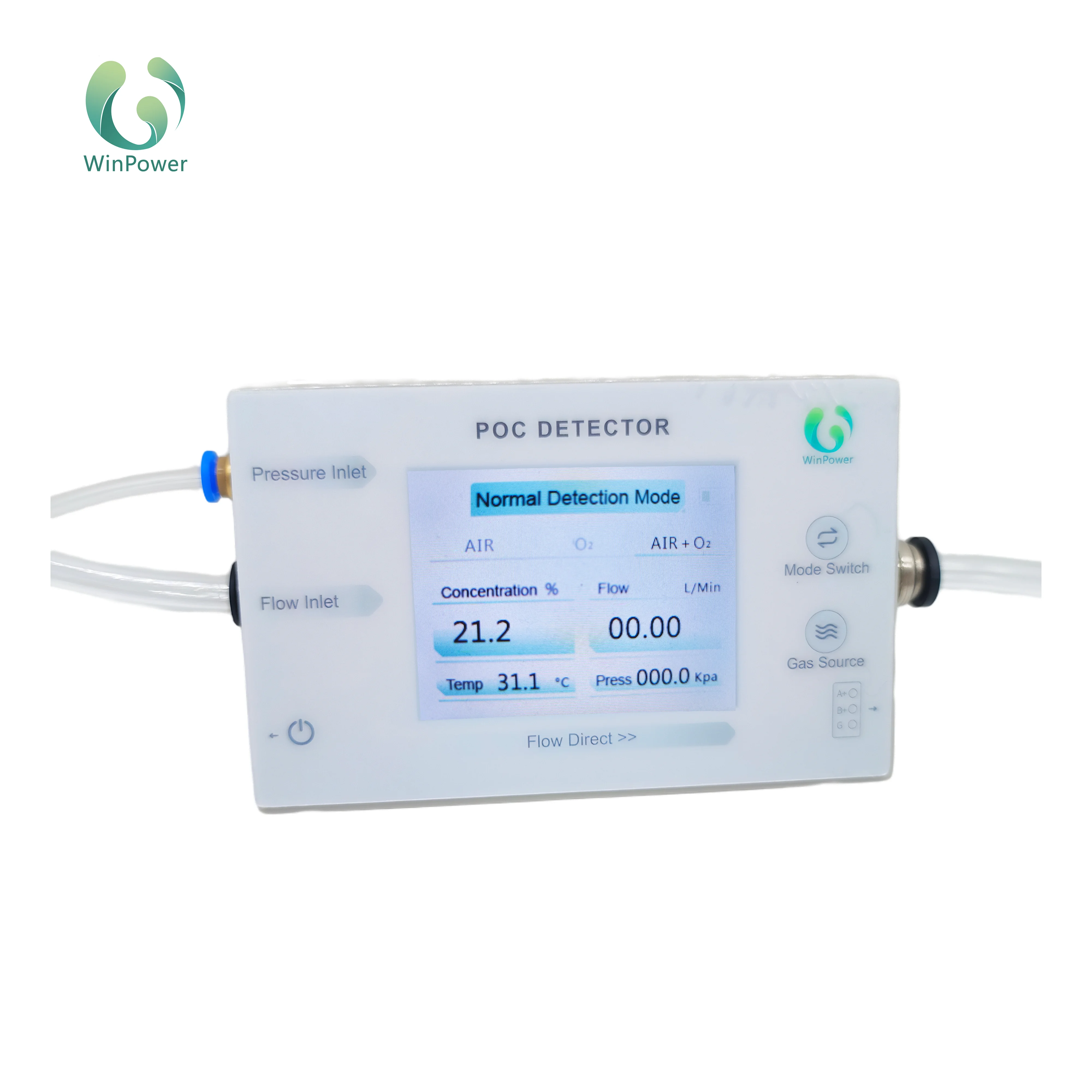 RP-A01 Pulsed ultrasonic oxygen analyzer for portable oxygen concentrators O2 Test system Detect oxygen purity,flow,and pressure