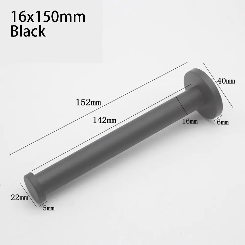 1Pcs with Screws Single Clothes Hook Cylindrical Bathroom Hardware Accessories Hat Towel Rack Silver Black Stainless Steel