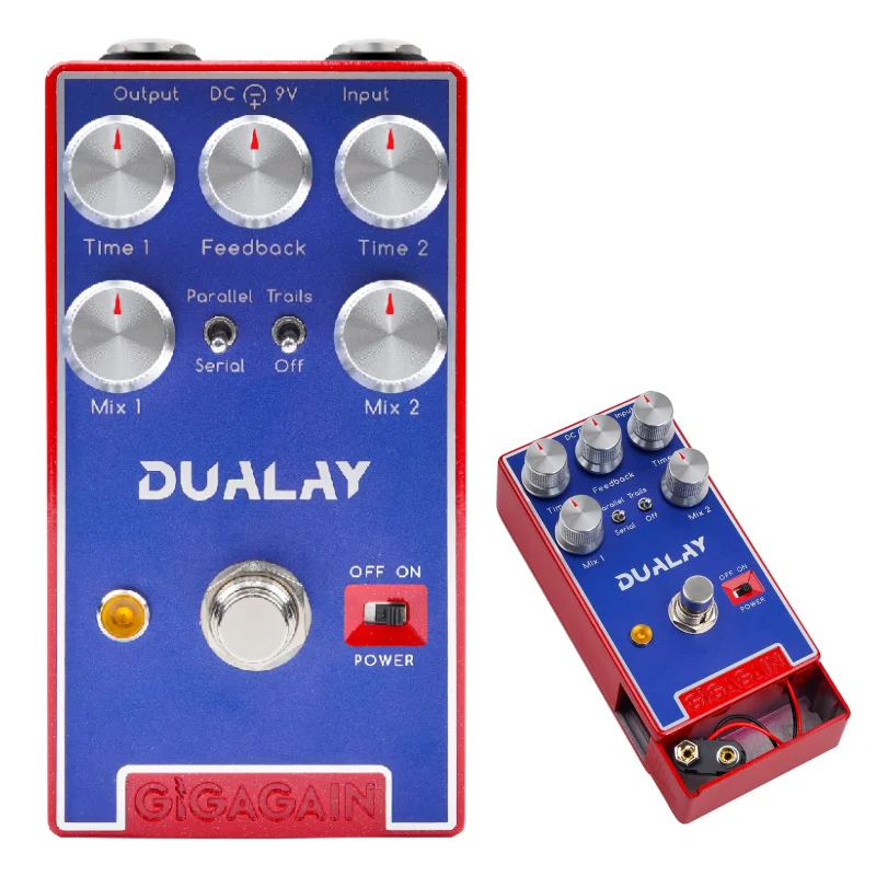 Dualay Spatial Pedal Dual Delay Modules Parallel Serial Modes Rich Spacious Reverb Tone Durable Metal Bass Guitar Effect Pedal
