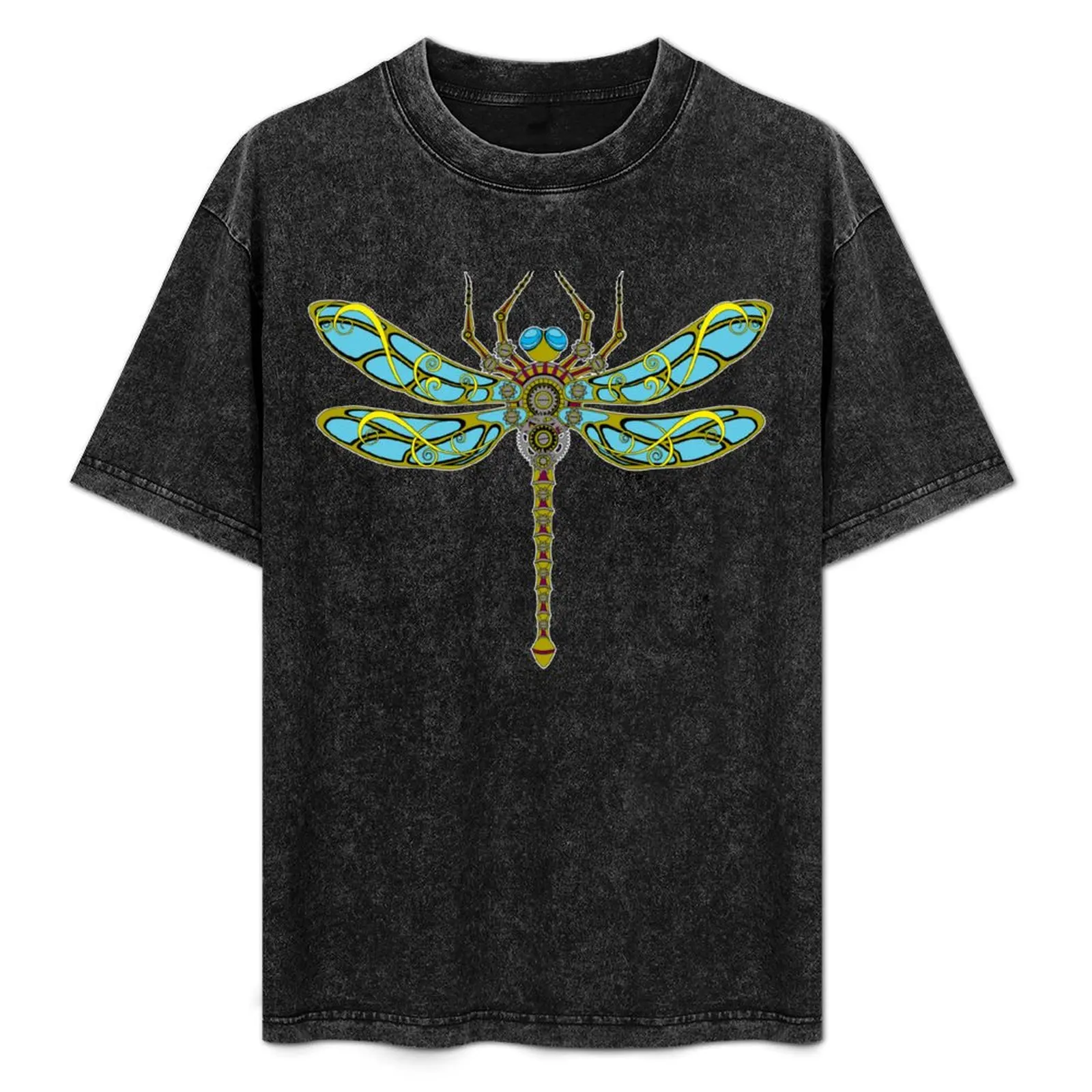 

Golden Mech Dragonfly Illustration T-Shirt t shirts with prints man t shirt summer man t shirt cotton shirt man casual T-Shirt