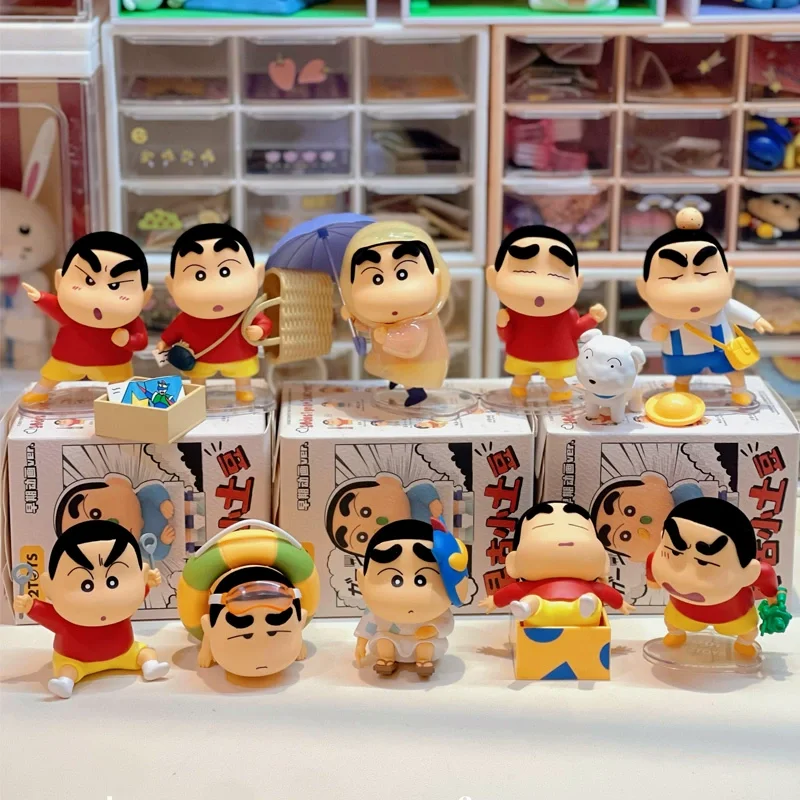 New Crayon Shin-Chan Ancient Small Potato Blind Box 1st Generation Face Classic Figure Funny Trend Toy Children Birthday Gift