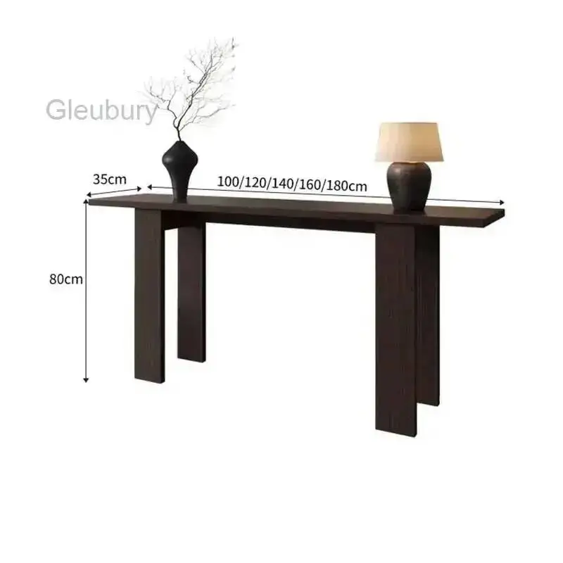 Modern Aesthetic Console Table Wabi Sabi Design Rustic Trendy Console Table Narrow Simple Mesa Salón Centro House Furniture