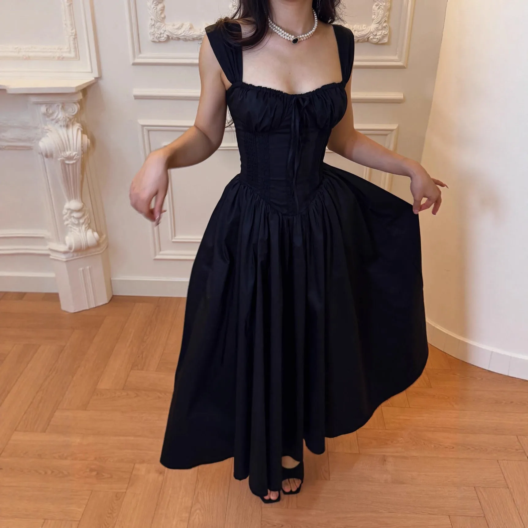 Women's Elegant Off Shoulder Long Lace Trim Bodycon Spaghetti Strap Dress for Wedding Guest Party Prom Wedding Party Date Night