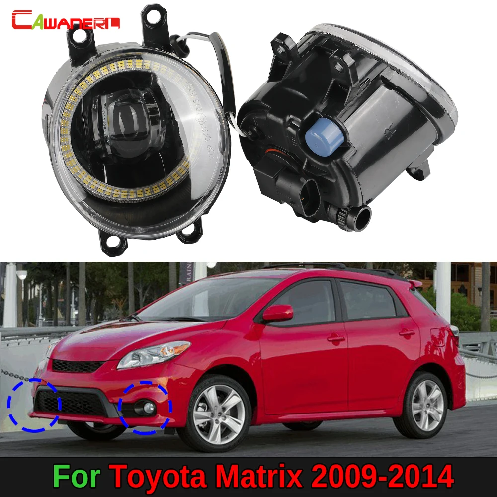 2 Piezas de Luces LED Antiniebla para Auto de 30W 8000LM con Ojo de Ángel DRL, Lámpara de Circulación Diurna H11 para Toyota Matrix 2009 2010 2011 2012 2013 2014