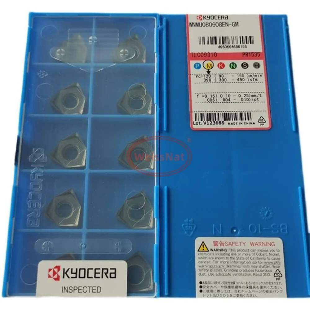 Kyocera WNMU080608EN-GM GH SM PR1510 PR1525 PR1535 Carbide Inserts