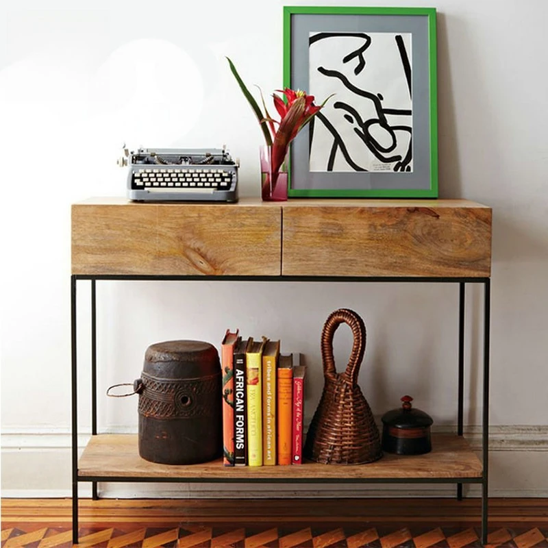 entry Minimalist console table Nordic home hallway wood entrance table living room mueble recibidor de entrada home furniture
