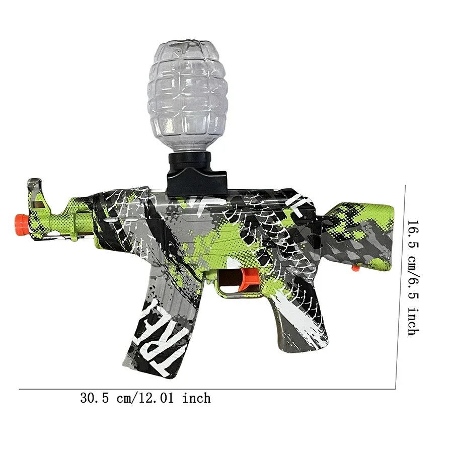 1 conjunto de 2 contagens de bola de gel blaster arma de brinquedo jogo de batalha ao ar livre, águia do deserto, ak47