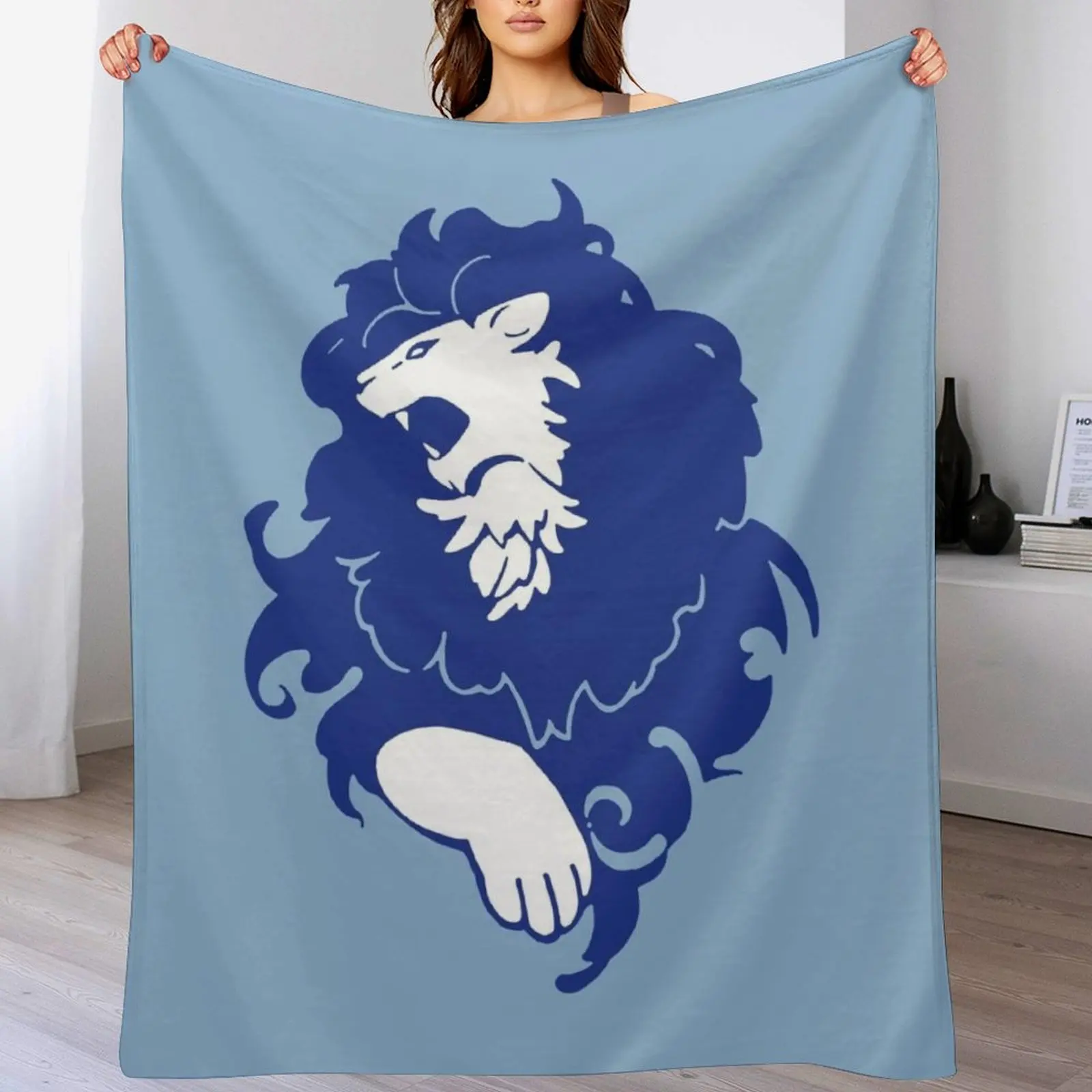 

Fire Emblem: Three Houses - Blue Lions Emblem [Colored] Throw Blanket for sofa Hair Blankets For Sofas Flannel Fabric Blankets