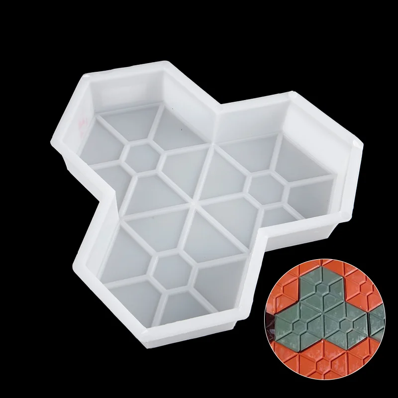 DIY  Leaf Path Maker Concrete Molds Garden Pavement Road Paving Brick Mould【SMQ】