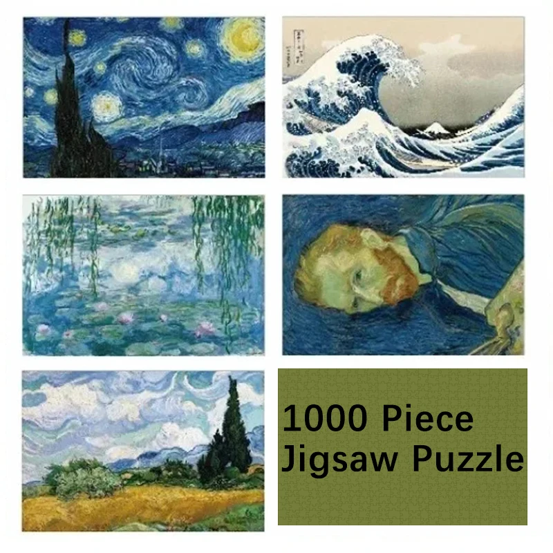 Mini-Puzzle Teile für Erwachsene van Gogh die Sternennacht umwelt freundliches Papier Weihnachts geschenk Spielzeug
