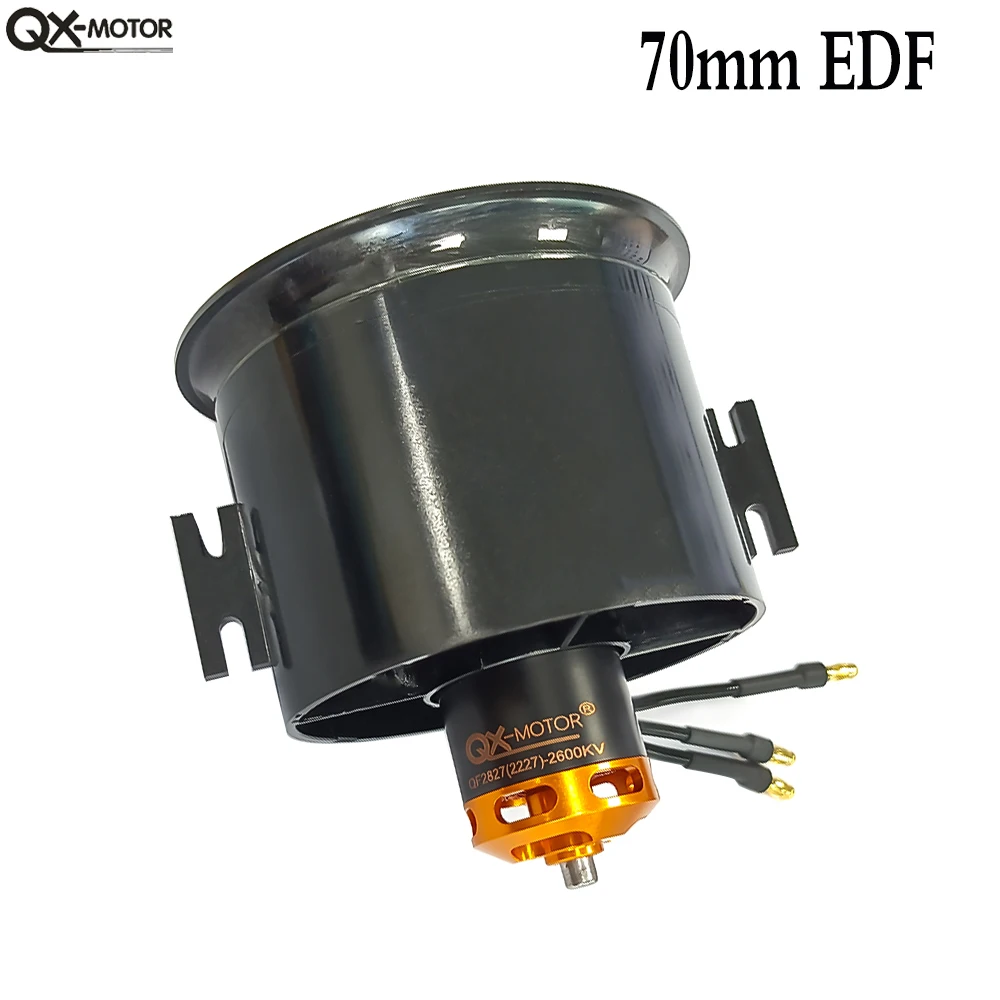 QX-MOTOR 70mm EDF 12 Blades Ducted Fan with 4S 6S 60A/80A Brushless ESC for RC Airplane Model Remote control toy spare parts