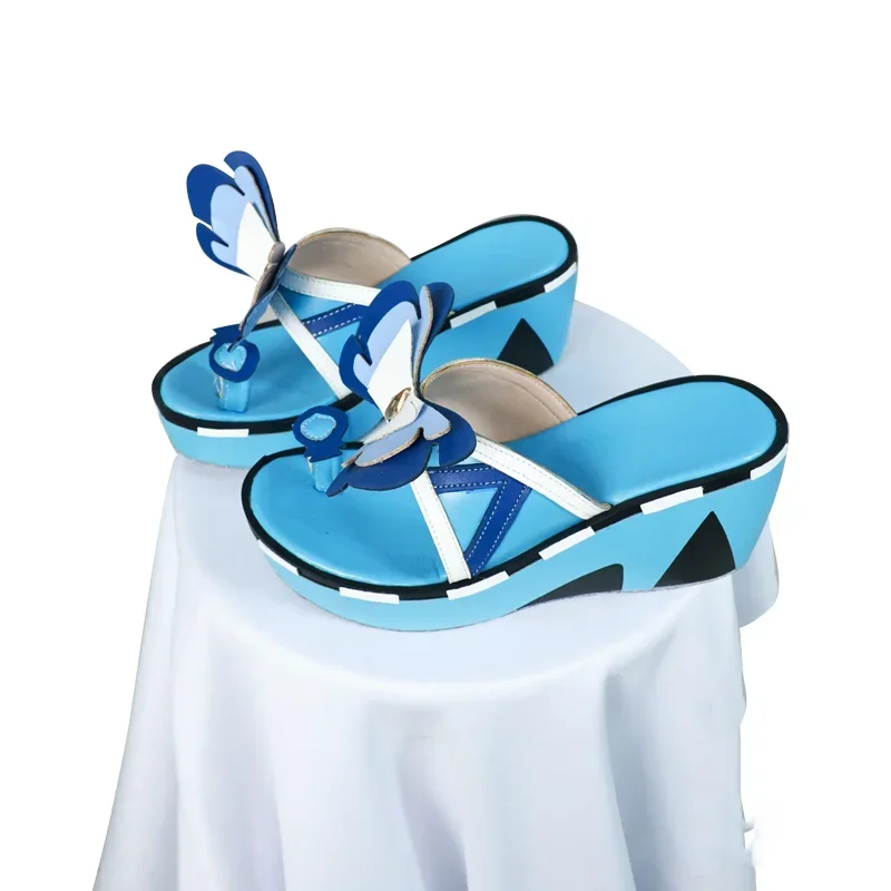 Nuovo gioco Genshin Impact Mualani Scarpe Cosplay Donne adulte Lolita Cameriera Pantofole con tacco alto Accessori per costumi da festa di Halloween