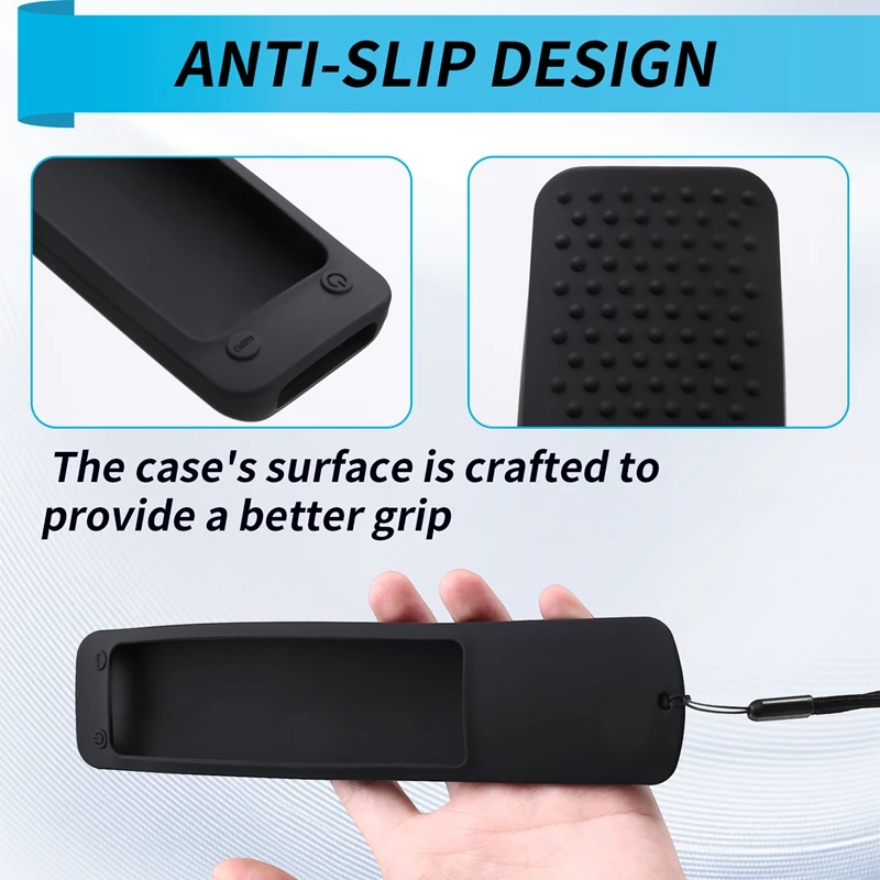 Silicone Remote Case For Xiaomi MY RM19 Anti-Slip, Anti-Drop Protective Cover With Anti-Lost Lanyard
