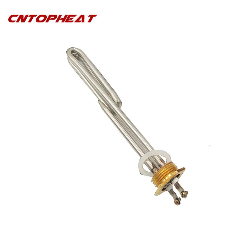 DN25 220V Electric Tubular Heater Fold Back Type Immersion Water Heater Heating Element With Probe Tube 2KW/3KW/4KW