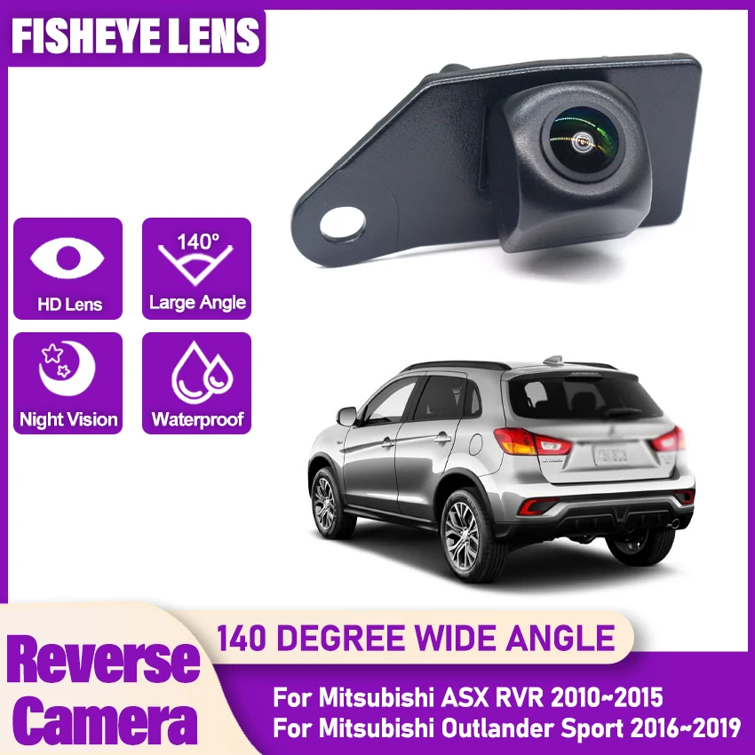 

Для Mitsubishi ASX RVR Outlander Sport 2010 ~ 2019 объектив «рыбий глаз» ночного видения водонепроницаемая автомобильная камера заднего вида CCD HD
