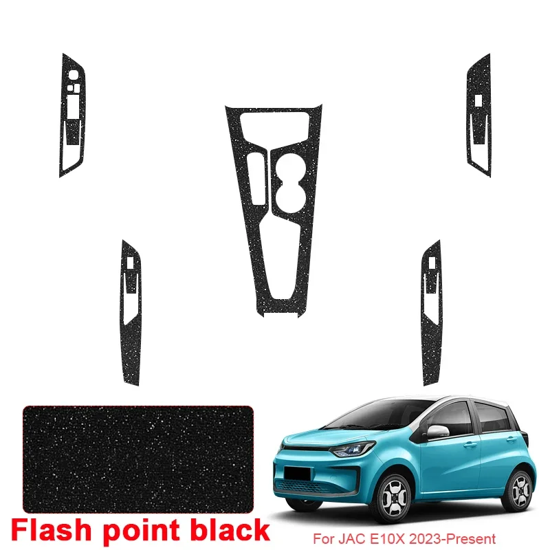 

Car Carbon Interior Sticker Lifting Window Panel Decal For JAC E10X 2023-Present LHD Gear Inner Door Protective Film Accessory