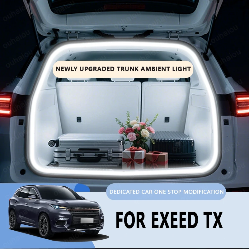 

For Exeed TX trunk light modification light Atmosphere lights White warm white Rear Trunk LED Light Bar