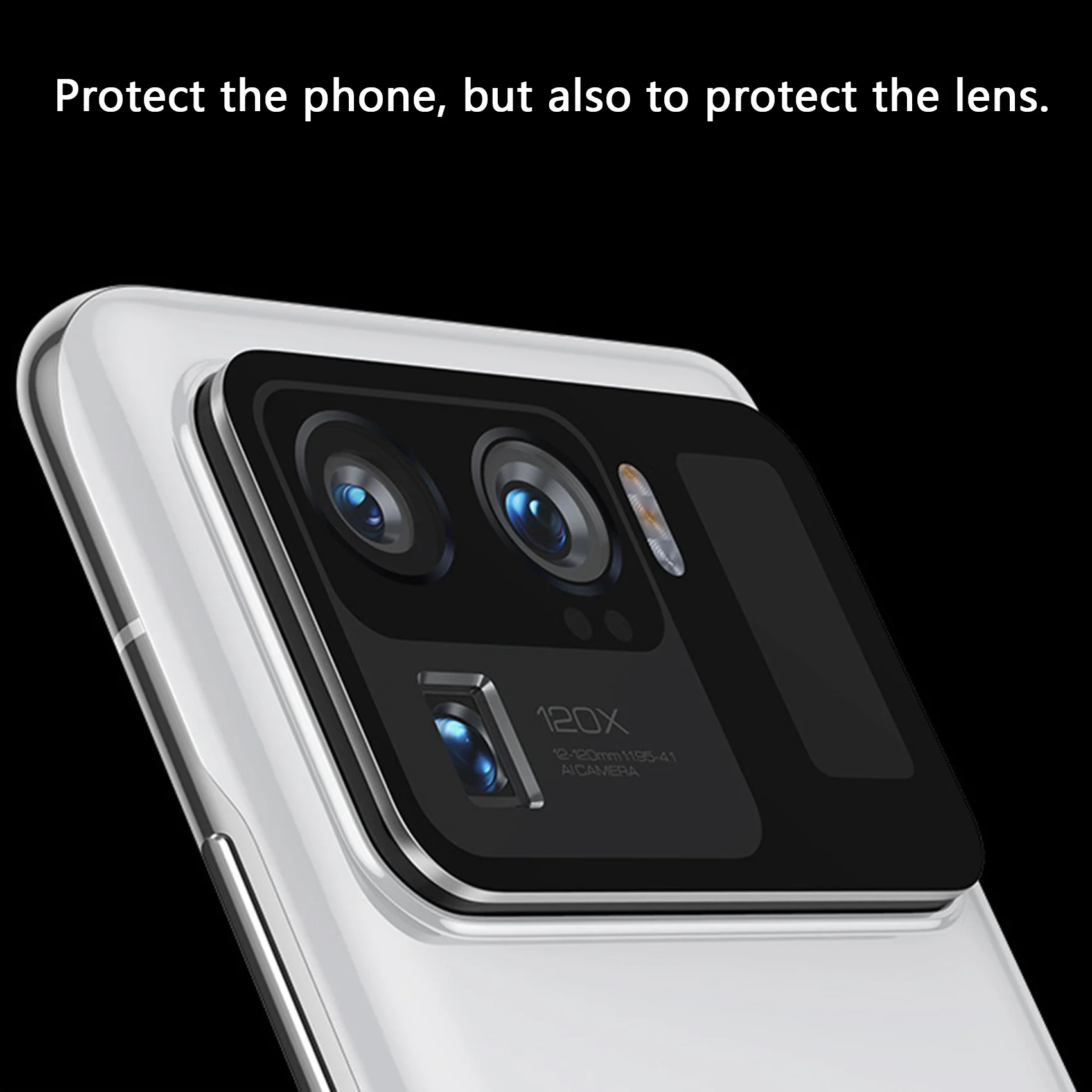 Camera Lens Protector for Xiaomi Mi 11 Ultra Case Protector Metal Camera Cover for Mi11 Ultra Protection Film(Silver)