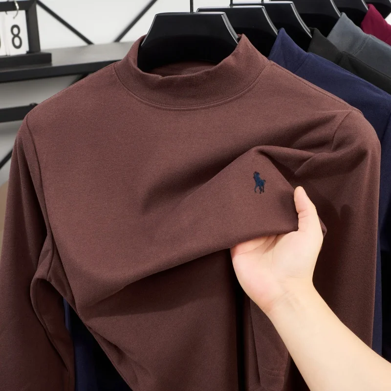 

Новый высококачественный брендовый мужской пуловер с длинными рукавами, осенняя мода, хит продаж, бутик, оригинальная корейская футболка с вышивкой пони