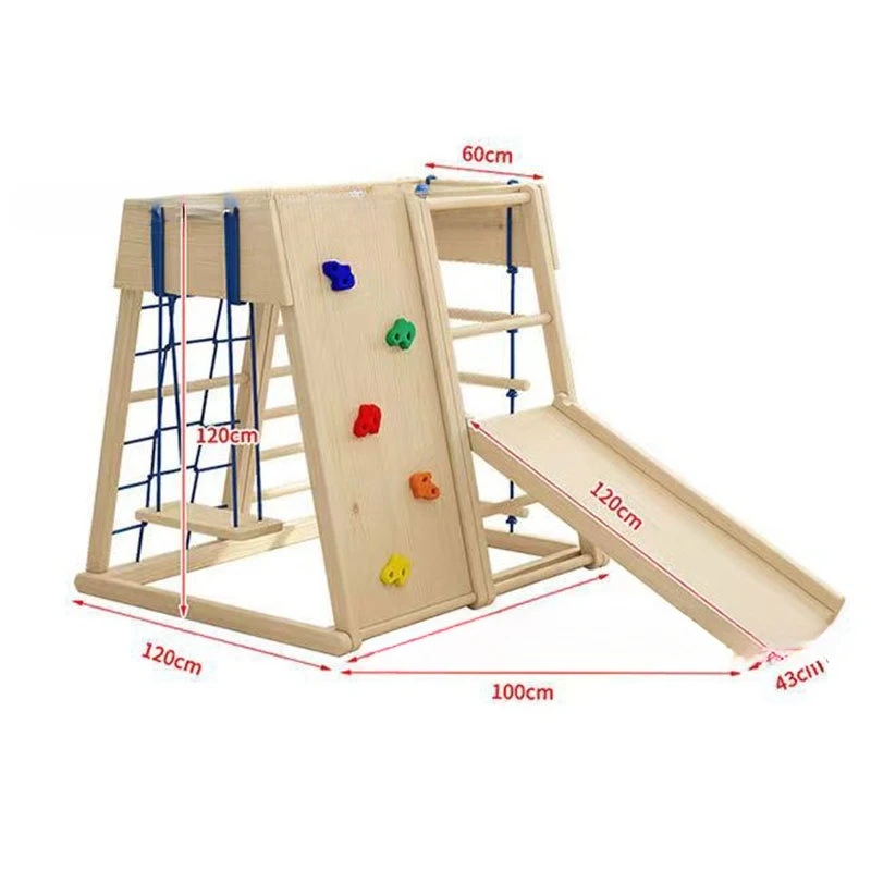 

Children's solid wood climbing frame, home climbing combination