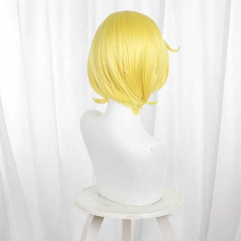 Gioco Anime GNOSIA Setus Parrucca Cosplay per donne adulte Capelli corti gialli dorati Parrucche sintetiche resistenti al calore Puntelli natalizi per feste di Halloween