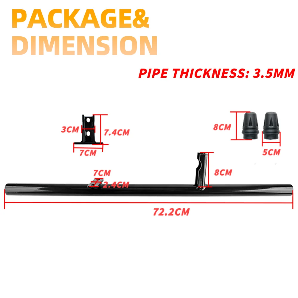 Benda Napoleon 450 One‑Piece Crash Bar Complete Kit, Black Steel Engine Guard Anti‑Fall Protection Bar Motorcycle Exterior Upgra