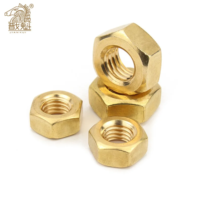 5/10/50/100 PCs DIN934 solid brass hexagon screw m1.4 m1.6 M2.5 m3 M4 M5 M6 M10 M12 m14-m20 bolt