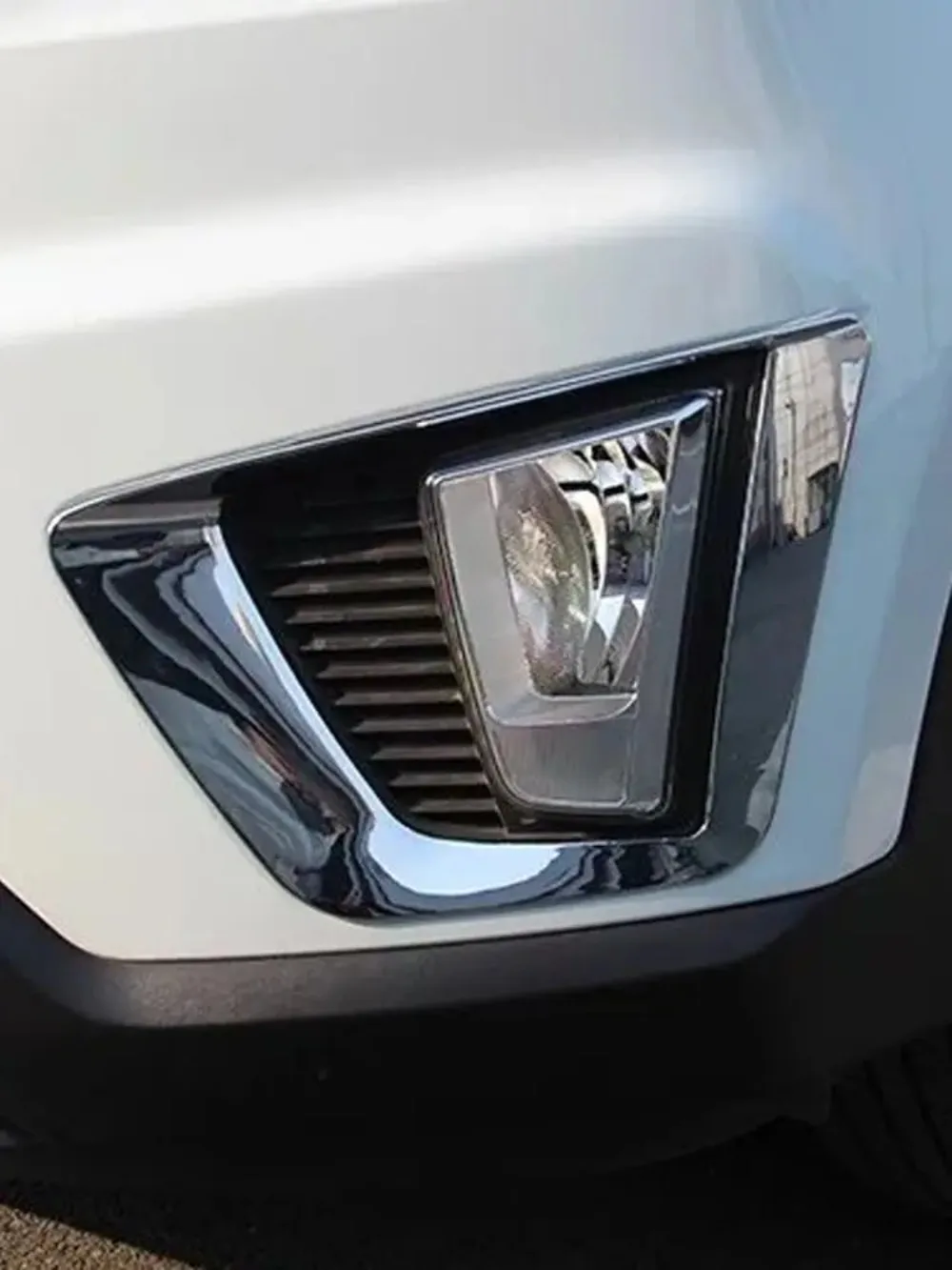 Dla Hyundai Cantus Creta ix25 2014-2017 chromowane wykończenia przednie światło przeciwmgielne pokrywa na światła przeciwmgielne tapicerka akcesoria samochodowe — zdjęcie 2
