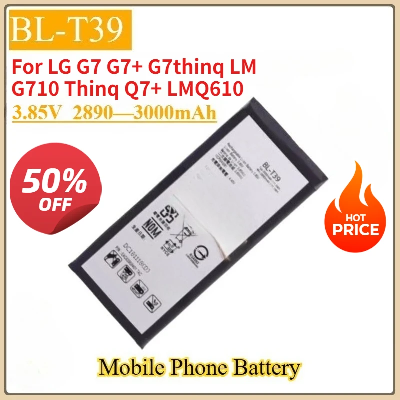 

New BL-T39 Replacement Mobile Phone 3.85V Battery For LG G7 G7+ G7thinq LM G710 Thinq Q7+ LMQ610 Bateria + Free Tool