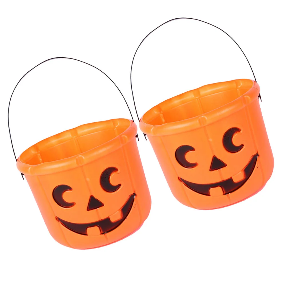Lanterne Citrouille d'Halloween, Décorations, Décorations, Lumière LED, Sacs à Bonbons, Orange, Enfant, E27, 2 Pcs